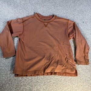 Woolrich Basic Shirt Boys Long Sleeve Solid Rust Orange Layering Size Large 7